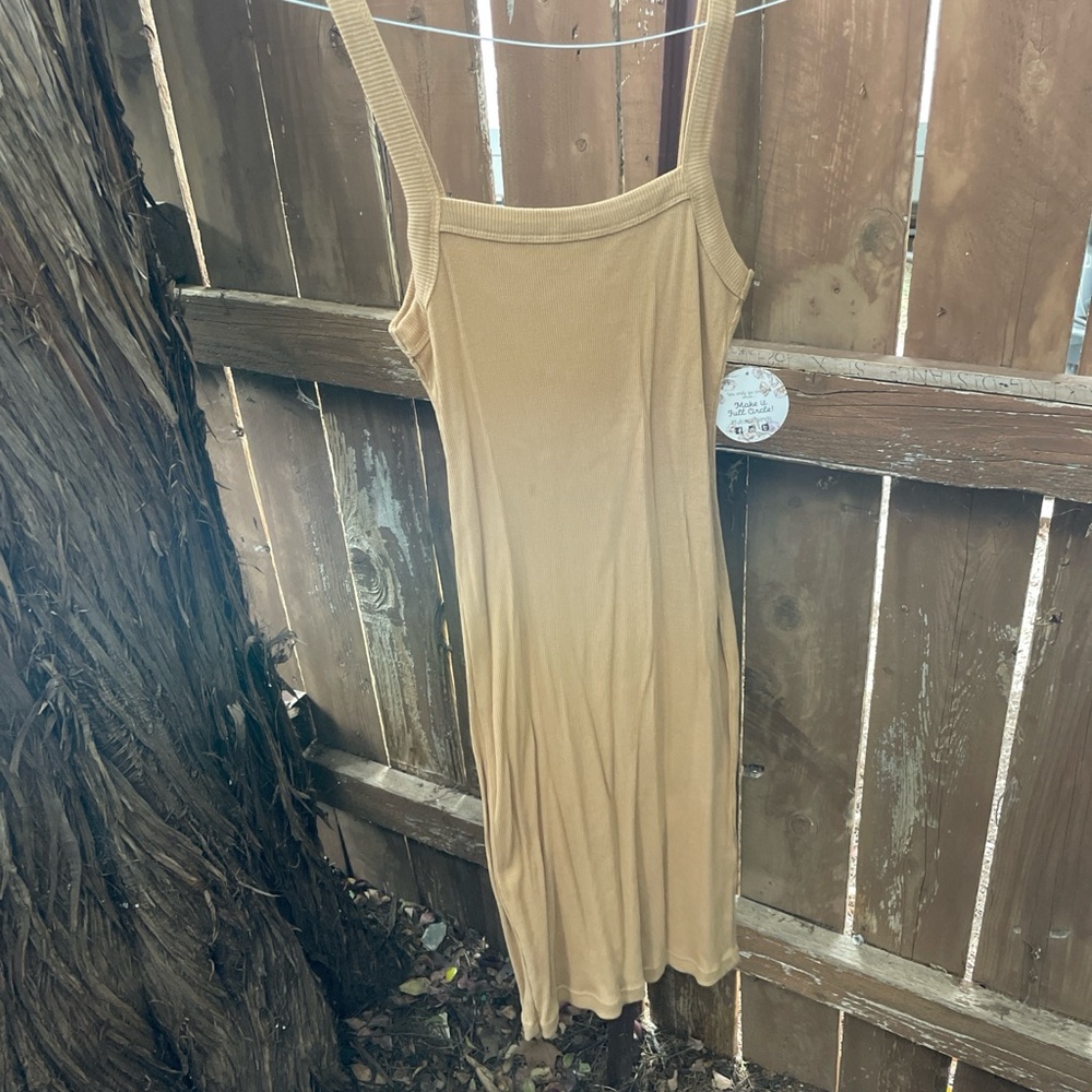 Chic Tan Mini Dress
